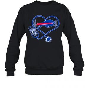 Nurse Heart Buffalo Bills T-Sweatshirt